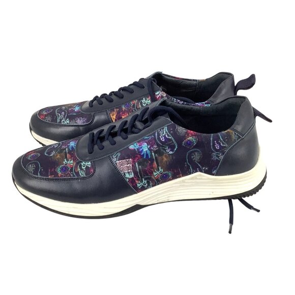 Robert Graham Rider Sneaker Men's Size 11.5 Navy #RG5671L - Picture 4 of 8